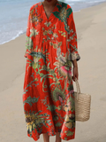 Seraphina | Vintage Bloemenpatroon Kunstprint Jurk