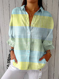 Teresa | Stijlvolle Multicolor Gestreepte Blouse