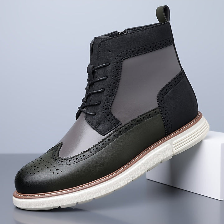 Lawrence | Verfijnde Wingtip Enkellaarzen