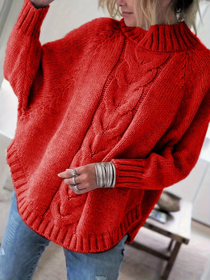 Gwendolyn | Kabelgebreide Hoge-Neck Trui