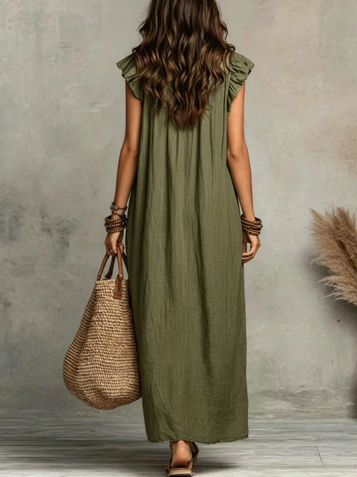 Marisol | Ruffled Bohemian Maxi Jurk