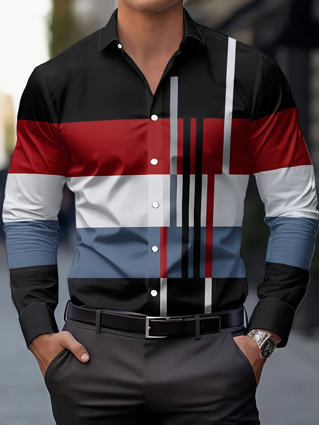 Rueben | Kleurblok Langsleeve Shirt
