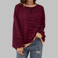 Margaret | Casual Lange Mouwen Gestreepte Sweatshirt