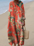 Seraphina | Vintage Bloemenpatroon Kunstprint Jurk