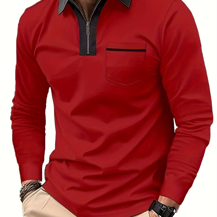 Curtis | Verfijnd Zip-Collar Polo Shirt