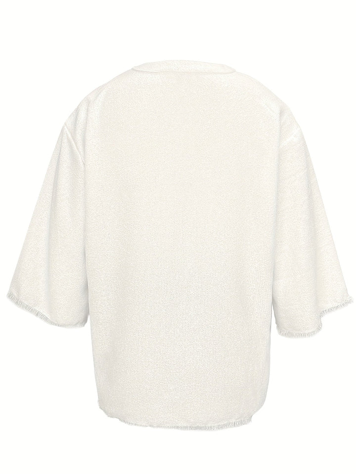 Dorian | Ontspannen Vetershirt met V-hals