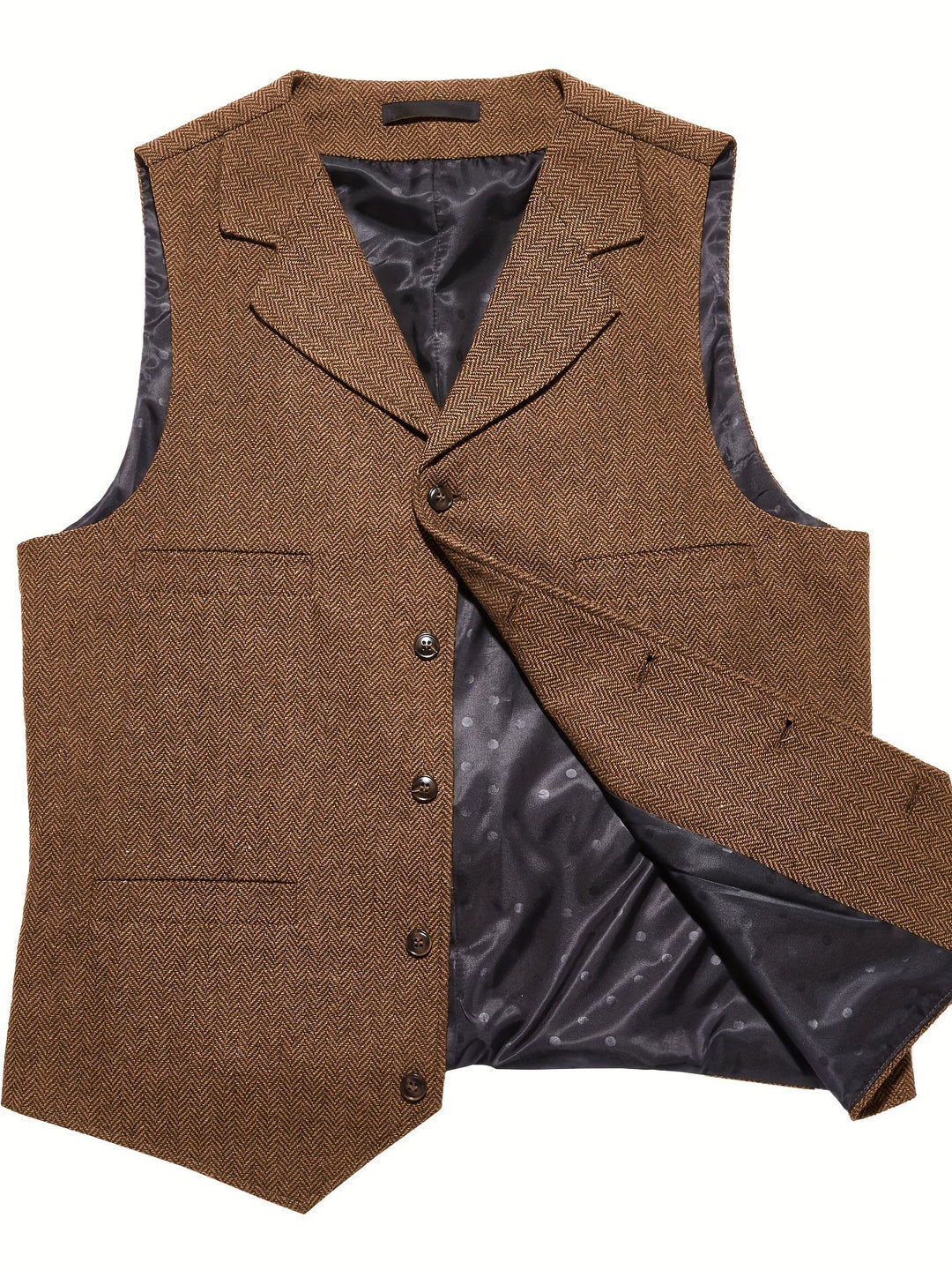 Byron | Verfijnde Haringbone Gilet