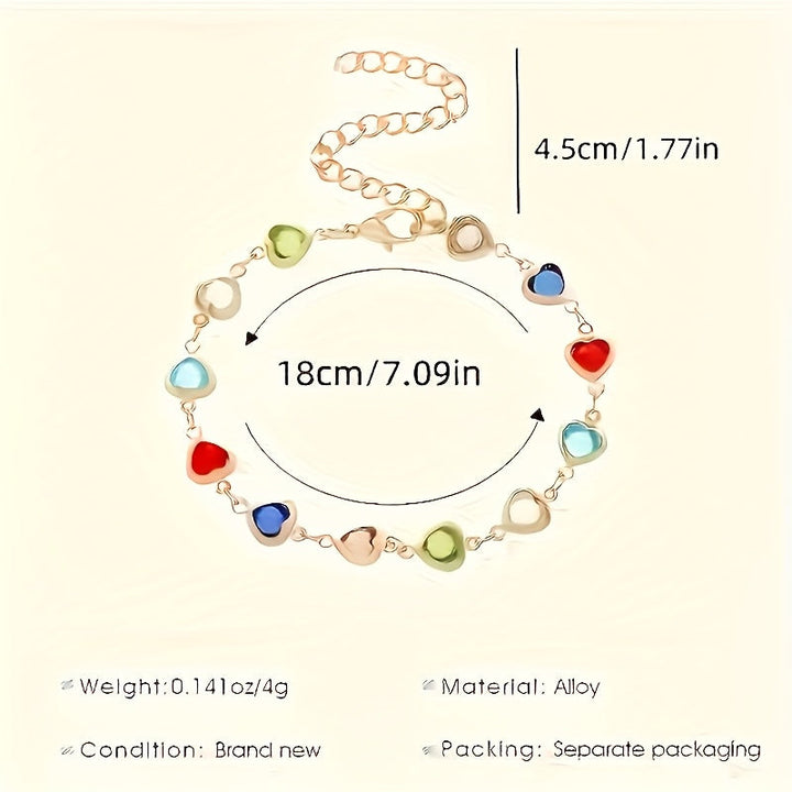 Gail | Stijlvolle Multicolor Hartvormige Armband