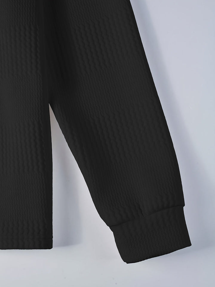 Fletcher | Textured Longsleeve Polo Shirt