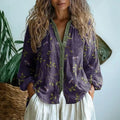 Brianna | Elegante Vintage Bladprint Shirt