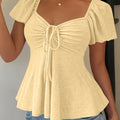 Josephine | Flutter-Mouw Peplum Top
