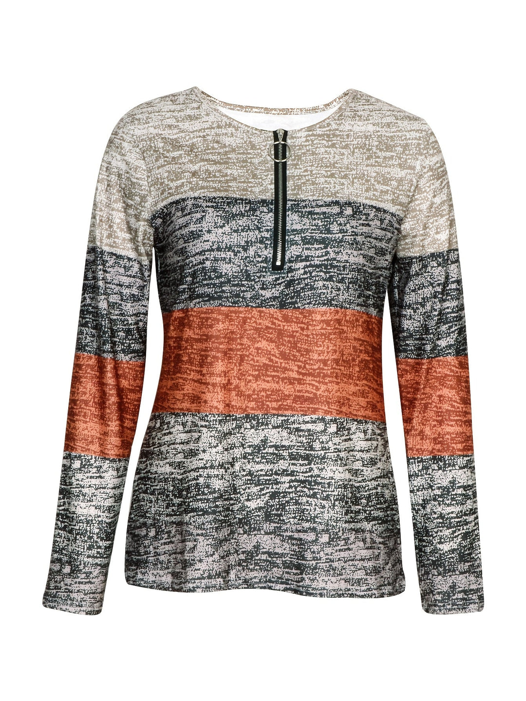 Ophelia | Kleurblok Kwart-Zip Top