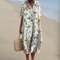 Stella | Elegante Bloemen V-Hals Jurk