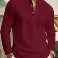 Jonathan | Textured Long Sleeve Henley Shirt