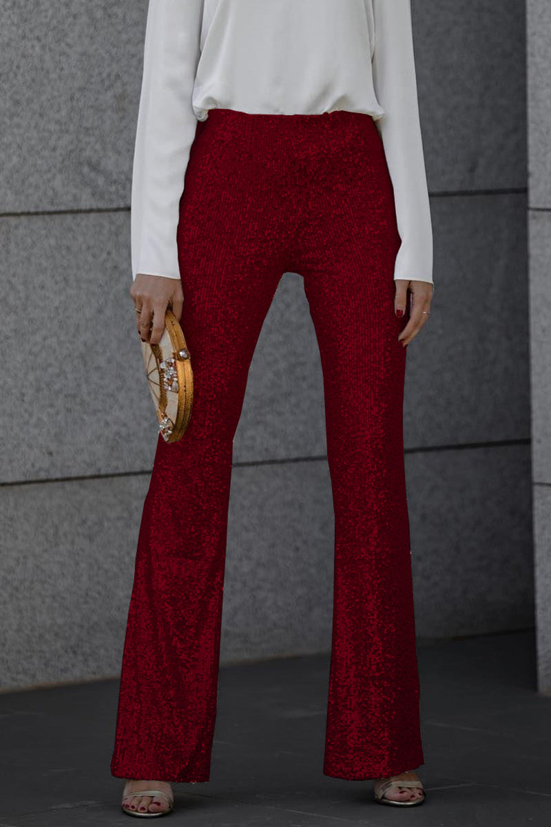 Camila | Glanzende Flared Broek