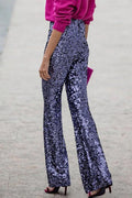 Camila | Glanzende Flared Broek