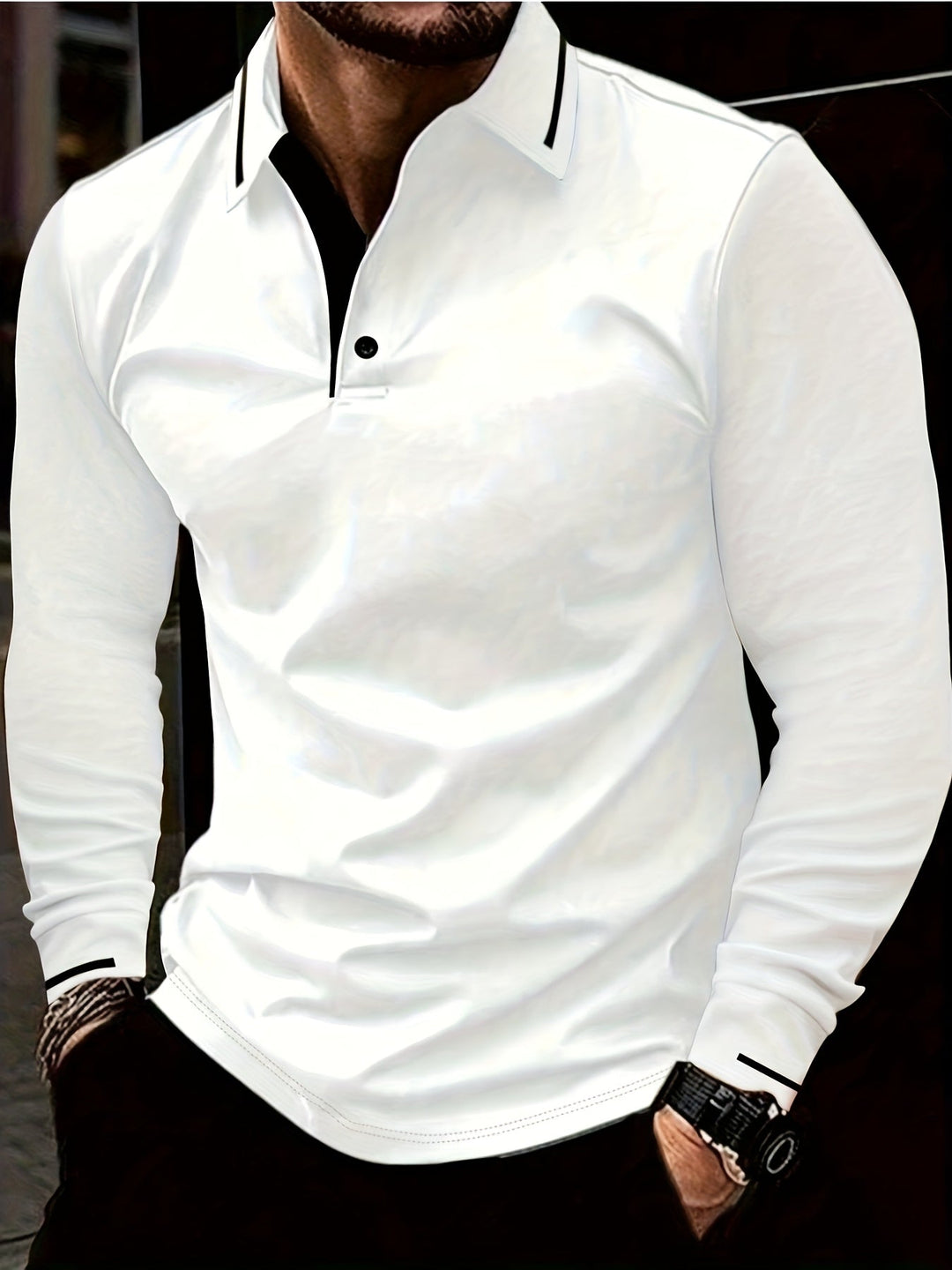 Dalton | Verfijnde Lange Mouwen Polo Shirt