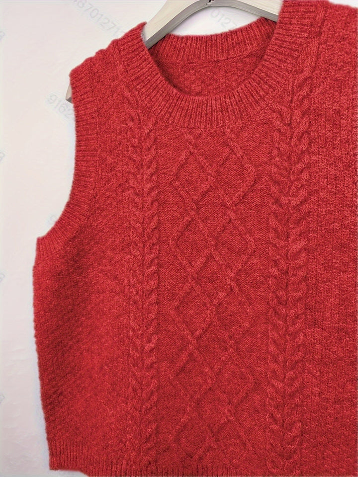 Brooke | Kabelgebreide Sweater Vest