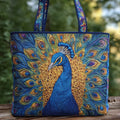 Denise | Stijlvolle Pauwen Kunst Tote Bag