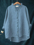 Eliza | Casual Ruffle V-Hals Blouse