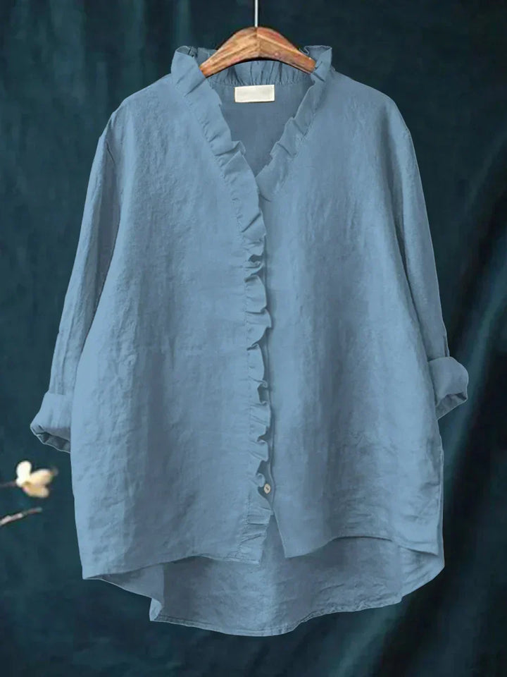 Eliza | Casual Ruffle V-Hals Blouse