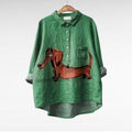 Yvonne | Klassieke Hondenkunst Knop Blouse