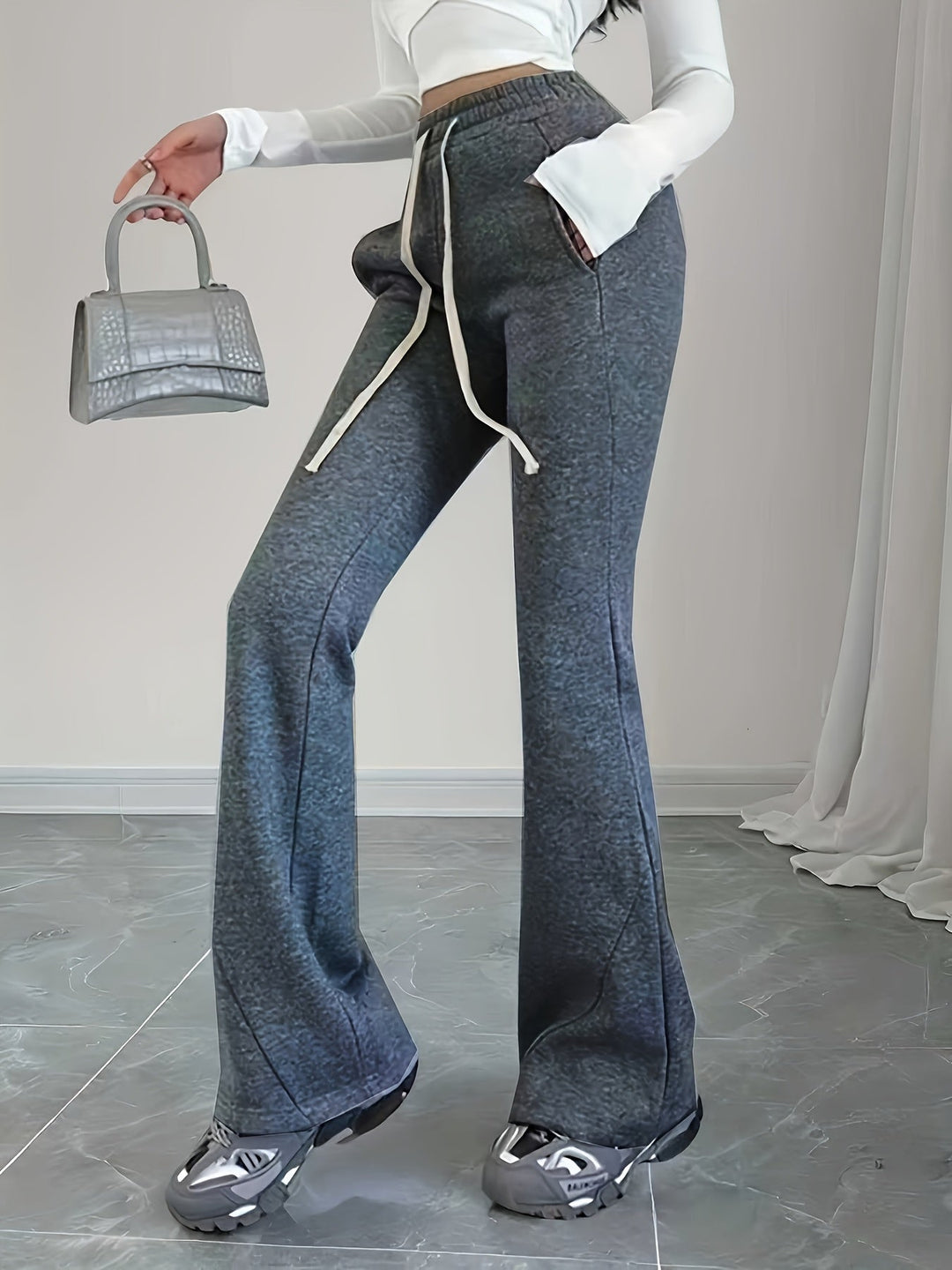 Gemma | Hoge Taille Flared Lounge Broek