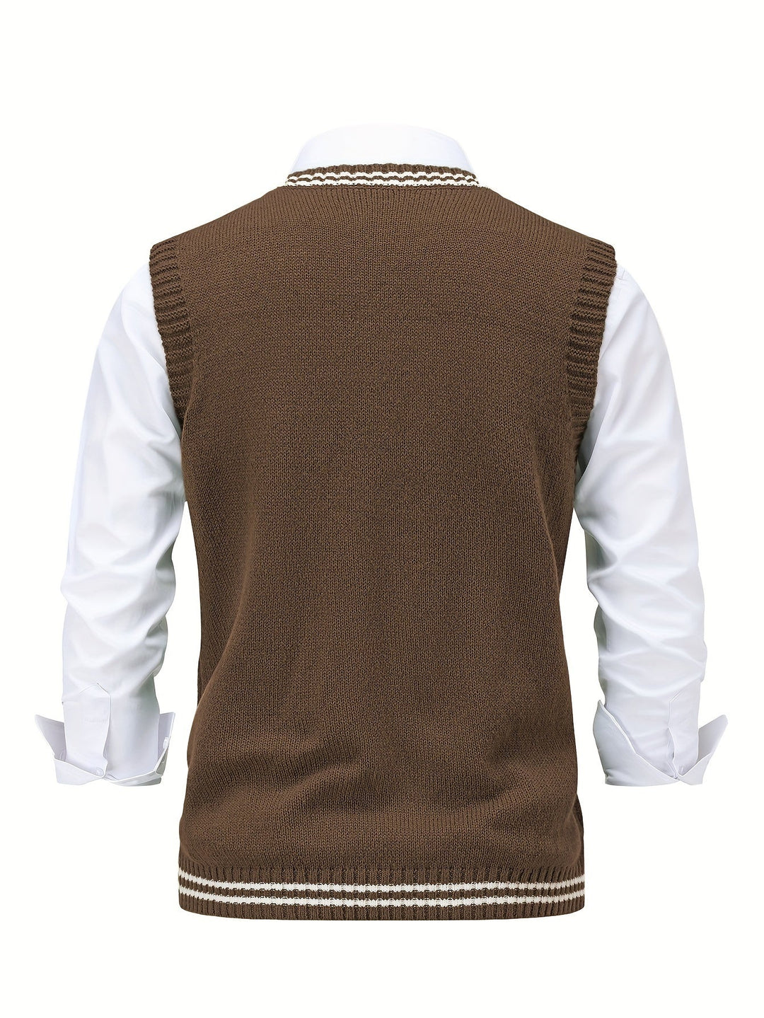 Gideon | Kabelgebreide V-Hals Sweater Vest
