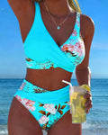 Vivienne | Bloemige Contrast Cut-Out Bikini