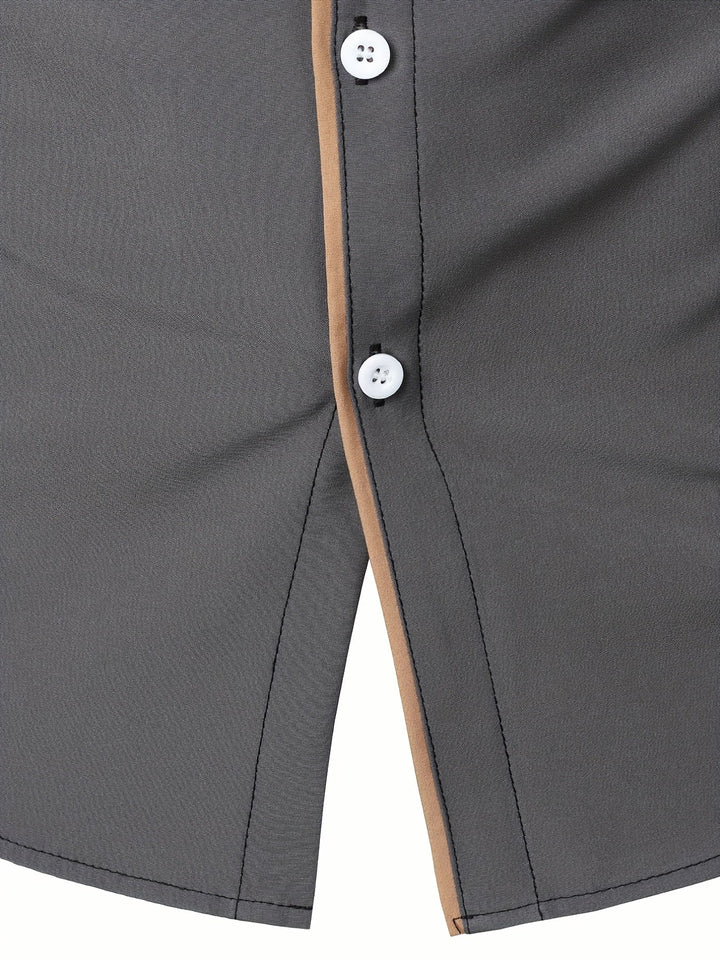 Lucille | Contrast-Trim Lange Mouw Shirt