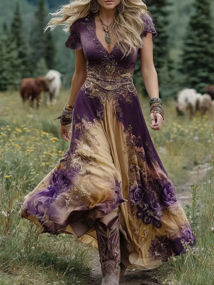 Natalie | Elegante Bloemen Maxi Jurk