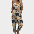 Ofelia | Klassieke Grijze Schapen Kunst Jumpsuit