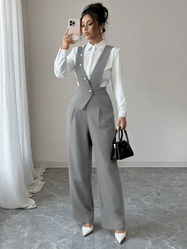 Coralie | Op maat gemaakte wijde jumpsuit