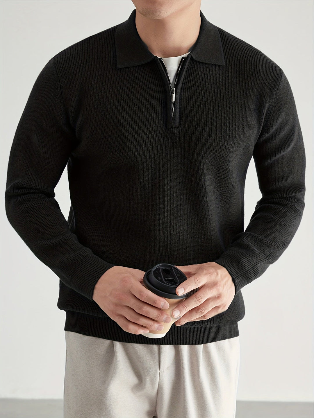 Donovan | Verfijnde Quarter-Zip Polo Sweater