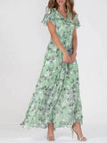 Lilia | Elegante Korte Mouwen Bloemenjurk