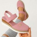 Ruth | Gevoerde Wedge Sandalen