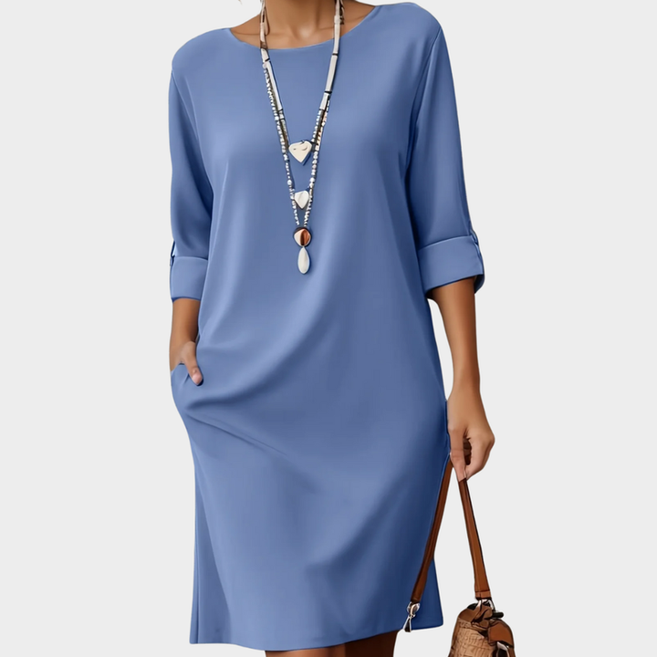 Emily | Comfortabele Ronde Hals Jurk