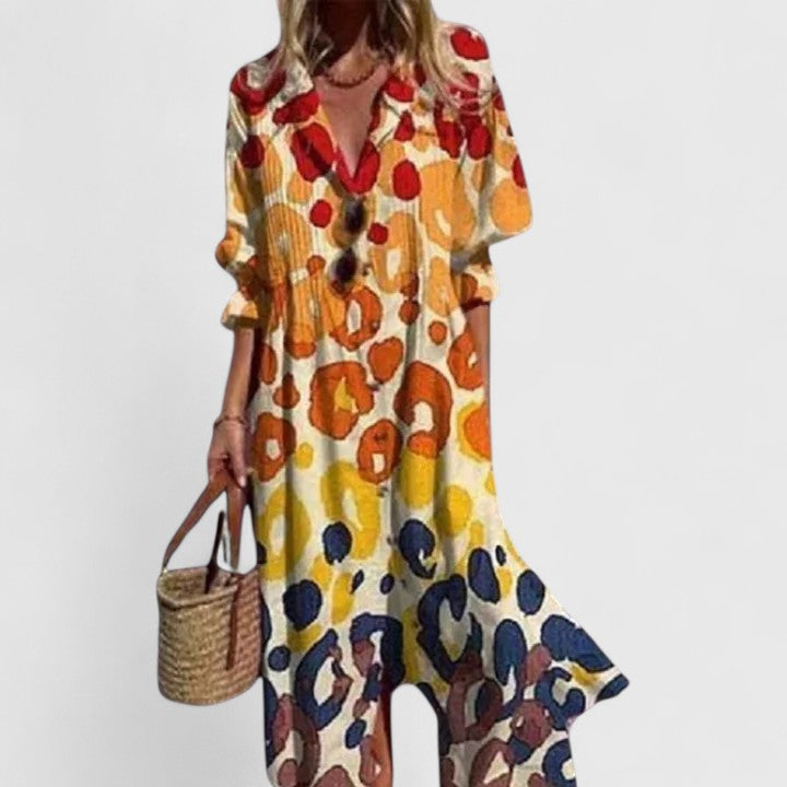 Paula | Elegante Multicolor Boho Jurk