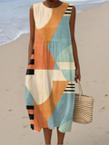 Sarah | Stijlvolle Geometrische Midi Jurk