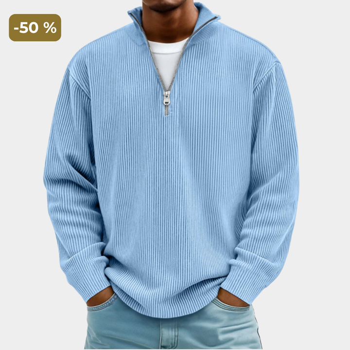 Chase | Stijlvolle Rits Hoge Nek Sweater