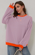 Paula | Gestreepte Ronde Hals Pullover