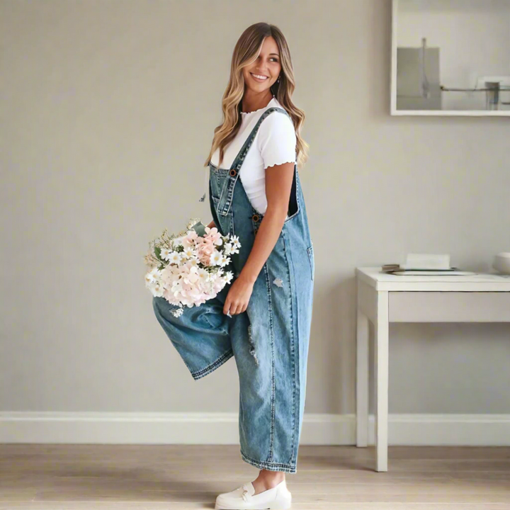 Carmelita | Premium Vintage Stijl Effen Jumpsuit