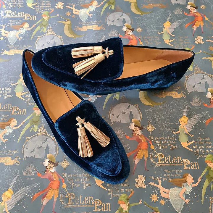 Faye | Klassieke Middernacht Elegantie Tassel Loafer