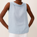 Harlow | Casual Mouwloos Rolkraag Top