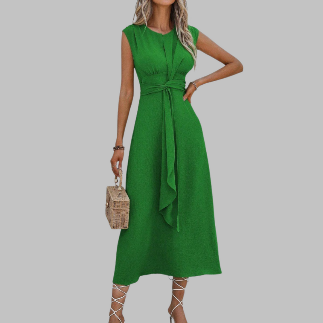Alayna | Elegante Mouwloze Maxi-jurk met Ronde Hals