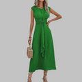Alayna | Elegante Mouwloze Maxi-jurk met Ronde Hals