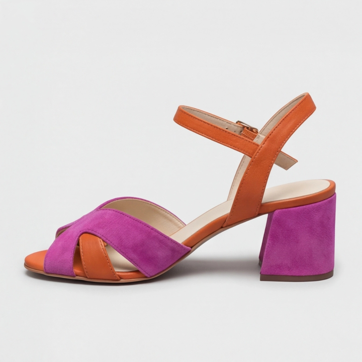 Amanda | Orthopedische Kleurblok Chunky Hakken