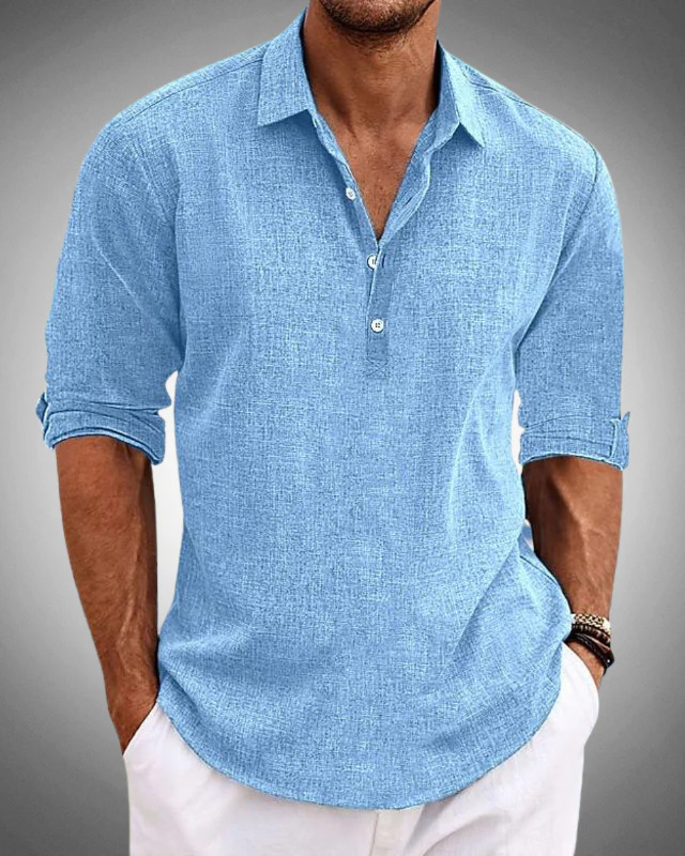 Caleb | Verfijnd Knop-Front Klassiek Shirt