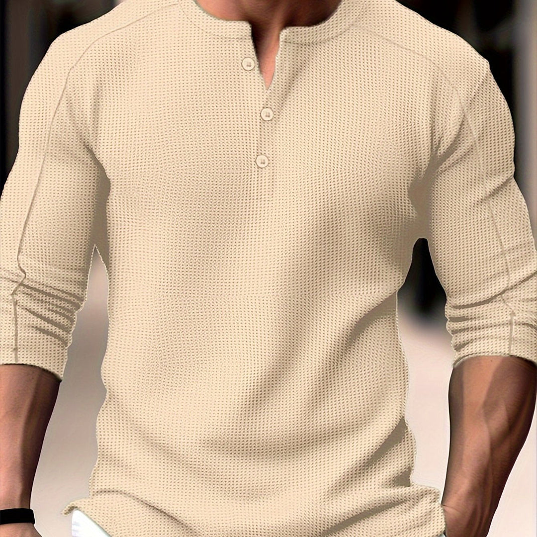 Carson | Getextureerde Lange Mouwen Henley