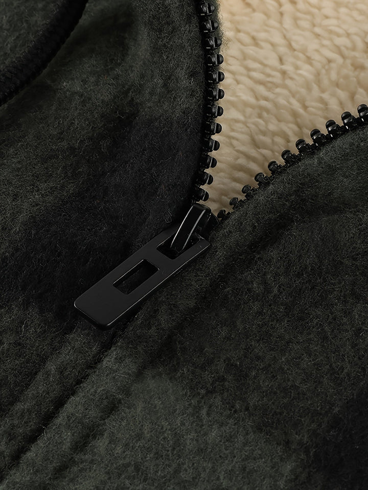 Declan | Gezellige Hooded Zip-Up Jacket